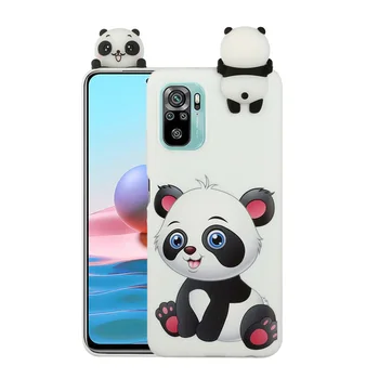 3D Panda Caz Pentru Funda Xiaomi Redmi Nota 10 5G Caz Silicon Moale Acoperire na pentru Xiomi Xiaomi Redmi Nota 10 5G Cazuri de Telefon Etui