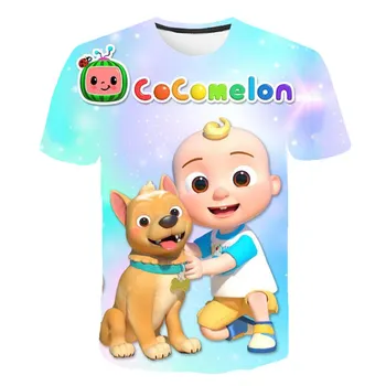 3D Print T-Shirt 2021 Copii Cocomelon Băieți Fete Tee Toddler Topuri Harajuku Streetwear Vara Copii Desene animate Anima Tricouri