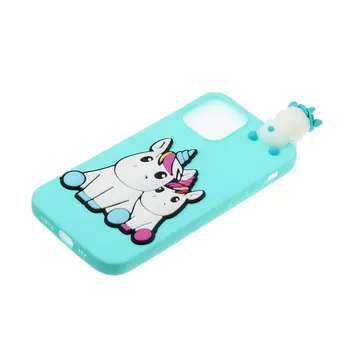 3D Silicon Moale Caz Pentru Apple iPhone 12 Pro Max mini 11 Pro SE 2020 Unicorn pisica ursul de Relief Cover Pentru iPhone XS XR 6 7 8 Plus