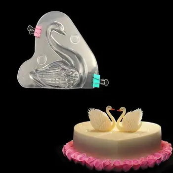 3D Transparent Swan Pantofi Forma de Plastic Ciocolata Mucegai de Copt DIY Decorare Policarbonat Bomboane Jeleu, Mousse de Mucegai Decor de Paști