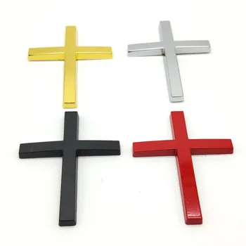 4 Culori 3D Cruce de Metal Simbol Autocolante Auto Universal pentru Emblema, Insigna Decal Creștin Camion Decorative Auto-styling 1bucată