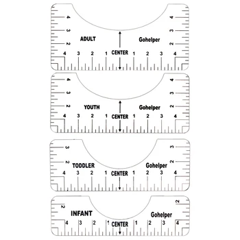 4buc/Set Tricou Aliniere Riglă Pentru Ghidare Tricou de Măsurare Conducător Cu Dimensiunea Diagramă DIY Șablon Desen Ambarcațiuni Instrument de Redactare