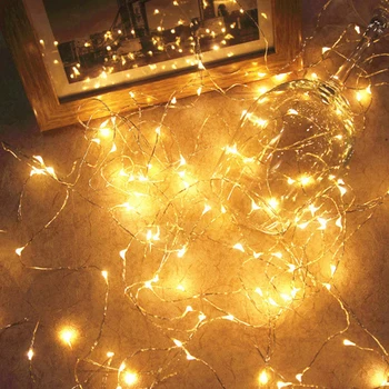 5 buc LED-uri Zână Șir de Lumini Cu Baterii LED Sârmă de Cupru Șir în aer liber rezistent la apa Sticla de Lumina Pentru Decor Dormitor