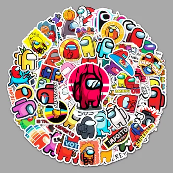 50/100 Buc/pachet Joc Printre Noi Desene animate Anime Graffiti Autocolante Depozitare Scuter Auto pentru Laptop Autocolante Decorare Jucării pentru Copii