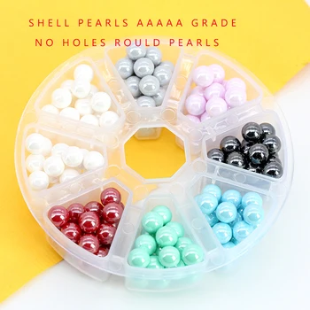 50pc Mare de Culori Luminoase ABS Imitație de Perle Coajă Fără găuri Acrilice Margele Spacer Perle Rotunde Pentru Bijuterii DIY Margele de Îmbrăcăminte