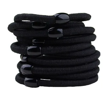50pcs/lot Elastic banda de cauciuc accesorii de par negru plus catifea coarda păr accesorii de bandă scurtă bomboane de culoare