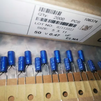 50pcs NOI ELNA RE3 50V0.47UF 5X11MM audio condensator electrolitic 0.47 uF/50V halat albastru de 0.47 UF 50V re3 50V 0.47 UF