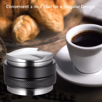 53mm Cafea Distribuitor Tamper Dual Cap de Cafea Egalizare Adâncime Reglabil Espresso Parte Conica pentru 54mm Portafilter Kithchen Instrument