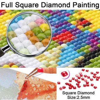 5d Diamant Tabloul Complet Pătrat/Diamant Rotund Broderie Frumoase de Animale, Tigru Stras DIY Mozaic Decor Acasă