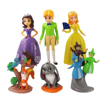 6 buc/Set Disney Filme Hot Printesa Sofia Primul PVC Anime Figurine Jucarii Desene animate Păpuși Drăguț Pentru Fete Copii Cadou