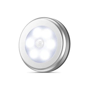 6 LED-uri Senzor de Lumina de Noapte Baterie AAA Alimentat PIR Senzor de Mișcare Infraroșu Lampă Magnetică Infraroșu Lampă de Perete Cabinet Scări de Lumină