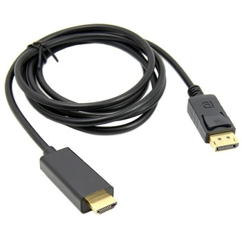 6ft 1,8 M Displayport Male DP la HDMI compatibil sex Masculin Cablu Adaptor Converter pentru PC, Laptop, Proiector HD