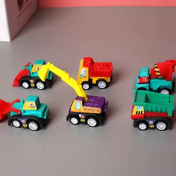 6pcs Copii Model de Masina de Jucarie Set Simula Învățământ Trailer Jucărie Inerție Camion Copii Masina de Curse Jucărie Trage Înapoi Masini Pentru Copii