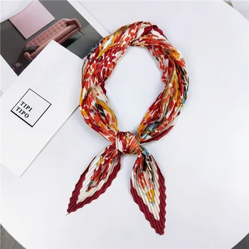 70x70cm Nou Elegant de Flori Imprimate Mici Twill Silk Square Gât Eșarfă Cravată Femei de Lux de Buzunar Eșarfe pentru Femei Fular