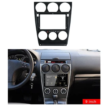 9 Inch Stereo Auto 2Din Radio, DVD Player Panel Audio Trim Cadru pentru Mazda 6 2004-2016