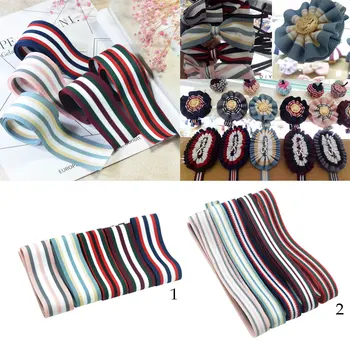 91cm Plat Stripe Knit Dantelă Tapiterie Panglică Colorată DIY Îmbrăcăminte de Cusut Decoruri