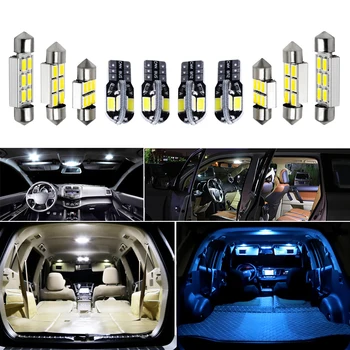 9Pcs Super-Luminos Canbus T10 W5W Becuri cu Led-uri Pentru perioada 2011-Hyundai Sonata Interior Masina Kit de Lumina Hartă Dom Portbagaj Lumina Placa Canbus