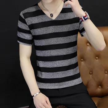 A12 versiunea trend oshort-cămașă cu mâneci t-shirt mâneci toamna t-shirt Qiuyi nou versiunea coreeană a tendinței de bărbați