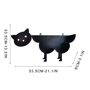 Acasă Decorative Titularul de Hârtie Igienică Oaia Neagra Pisica Câine Roll Holder Metalic, montat pe Perete Sau de sine stătătoare Baie Țesut de Depozitare
