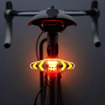 Accesorii pentru biciclete în aer liber, Biciclete Coada Lumina de semnalizare Cu Fir control de la distanță de direcție Biciclete Stop Lumina de Avertizare C17
