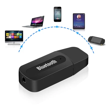 Adaptor USB Bluetooth AUX Wireless Mini Receptor de Muzică Audio Stereo pentru IPhone, Samsung, Xiaomi Car Kit Receptor de Muzică Adaptor