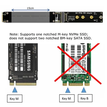ADT-Link-ul M. 2 pentru NVMe SSD Cablu prelungitor Solid cu Mașina Riser Card R44SF M2 la PCI-Express 3.0 X4 PCIE 32G/bps M pentru Extender