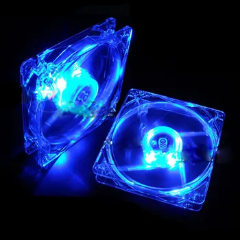 Albastru Quad 4 LED-uri de Lumină de Neon Clar 120mm Calculator PC Caz, Ventilator de Răcire Mod de Răcire Cooler Silent Caz Ventilatoare de 120 x 120 x 25mm