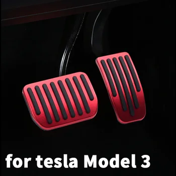 Aliaj de aluminiu de accelerație pedala de frână de ambreiaj pedala de ambreiaj modificarea decor pentru Tesla Model 3 2017 2018 2019 2020 2021