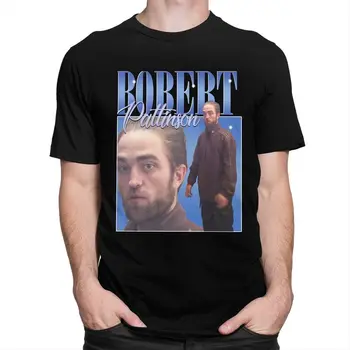 Amuzant Robert Pattinson în Picioare Meme T Maneca Imprima Caracter Bărbați Vrac Bumbac T-shirt Top Moda Strazii Maneci Scurte