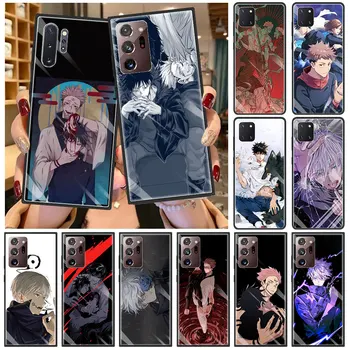 Anime Jujutsu Kaisen Sticla Caz de Telefon Pentru Samsung Galaxy Nota 10 Plus Ultra 20 9 8 Lite 5G M31 M51 M21 Acoperi Coque Sac