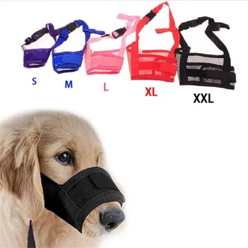 Anti-Lătrat De Câine Bot Mici Pentru Câini De Talie Mare Reglabil Ochiurilor De Plasă Respirabil Animale De Companie Gura Botnițe Pentru Câini De Nailon, Curele Accesorii Câine
