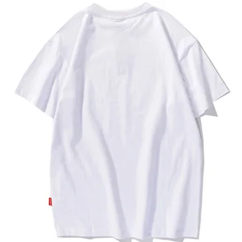 Aolamegs Supradimensionat Tricou Barbati Feroce Iepure Anime Print T-shirt Cuplu Casual cu Maneci Scurte Topuri Tee Harajuku Hip Hop Streetwear
