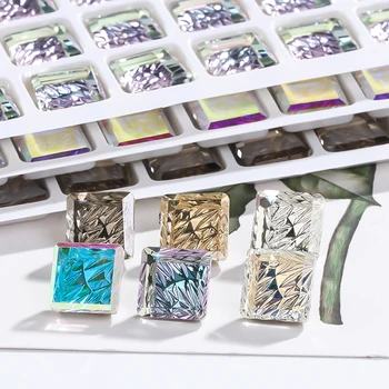 Astrobox Noi 10x10mm 14x14mm Pătrat de Relief Nail Art Vrac Cristal Bijuterie Margele Lipici Pe Stras DIY Unghii Accesorii Decor