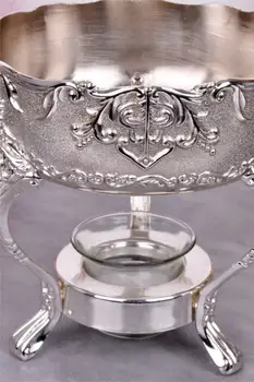 Aur Și Argint De Jos Încălzit Ceainic De Sticlă Fondue Ceai Hotchoclate Carafă De Bucătărie Broderie De Mână