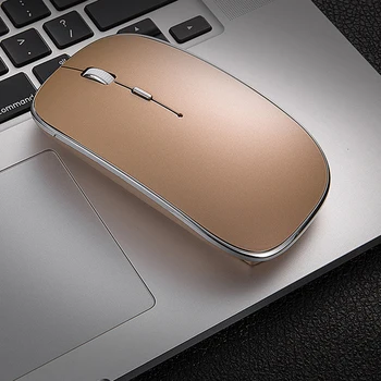 Bandie Mouse Wireless Reîncărcabilă Metalice Marginea Mut Slim Ergonomic Optice Pentru Calculator, Laptop, Desktop De Înaltă Calitate