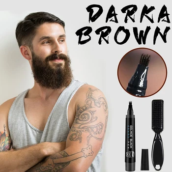 Barba Umplere Pen Kit Frizerie Creion Cu Perie Salon De Sex Masculin Mustață Reparații Creion