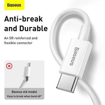 Baseus 20W Tip C Cablu forx iPhone 12 11 Pro Max Rapid Cablu de Încărcare pentru iPhone 8x X XR de Date USB de Încărcare Telefon