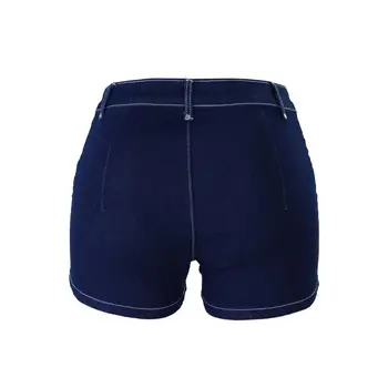 Blugi Pantaloni Stretch Elastic la Mijlocul Talie 2020 Primăvara și Vara Moda Trend Femei pantaloni Scurți Spălate Denim Albastru C2148