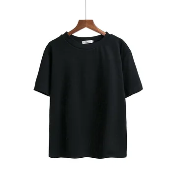 Bumbac 2021 Vara Fierbinte de Vânzare Stil Maneca Scurta Pure Color T-shirt Femei Stil Retro uri în Vrac de Bumbac de cel Mai bun Doamnelor T-shirt