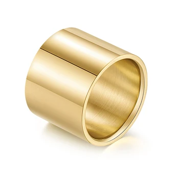 Butoi inel de bandă largă pentru femei pentru bărbați din oțel inoxidabil, rose gold prietenul care pot fi stivuite inel negru minimalist rece bijuterii
