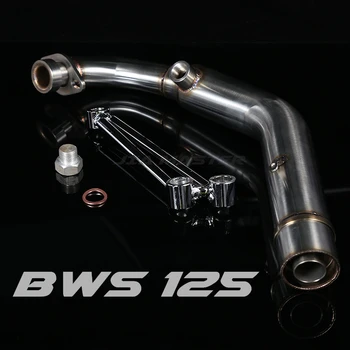 BWS125 BWS 125 motocicleta performanța de evacuare din oțel inoxidabil 304 de Mijloc Link-ul de teava alunecare pentru Yamaha BWS 125 150 ZUMA125