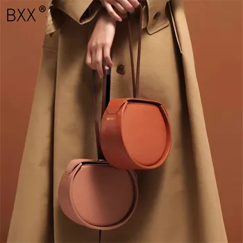 [BXX] Mini Piele PU Brand de Lux Crossbody Genti si Posete 2021 Primăvară Doamnelor Moda Rotund Umăr Geanta de Voiaj HQ439