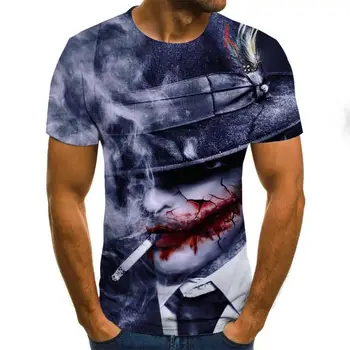 Bărbați de Groază Tricou Barbati Maneca Scurta Tricou Casual Moda Rock 'N' Roll Distractiv Tricou Zombie 3D de Imprimare T-Shirt 2021 Fu
