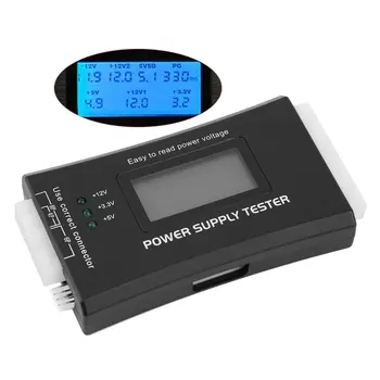 Calculatorul PC de Alimentare Tester Checker 20/24 Pin SATA HDD ATX BTX Metru LCD Vânzare Fierbinte Picătură de Transport maritim Cablu de Alimentare Stoc
