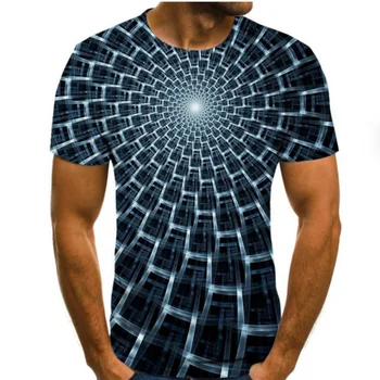 Camasi barbatesti de Vara Noi 3D Digitale Imprimate T-Shirt Subțire Guler Rotund Maneci Scurte T-Shirt Barbati Casual cu Maneci Scurte T-Shirt