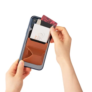 Card Magnetic din Piele Portofel Mobil Pentru iphone 12/Pro/mini/promax Magsafe Verticală Și Orizontală Suport Pliabil Spate Autocolant
