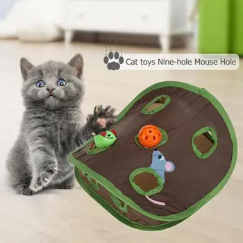 Cat Tunel Toy Pliabil Pisica animale de Companie jucării Gaură de Șoarece Pisici Pisoi Prinde Interactive Amuzante Mingea Clopote Jucarie Pisica Produs