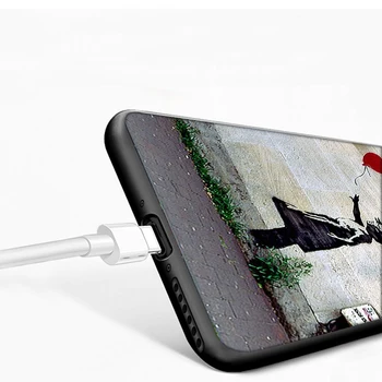 Cazuri Pentru Xiaomi Redmi MI Nota 11 10 10 10T 9 9 9M 9C 9A 40 30 30 9 9M 8 8T 7 Pro Lite Ultra Negru TPU Moda Vogue Banksy