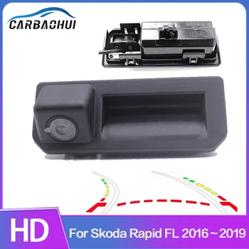 CCD HD Portbagaj Mâner Camera retrovizoare Pentru Skoda Rapid FL 2016 2017 2018 2019 înaltă calitate rezistent la apa camera viziune de Noapte