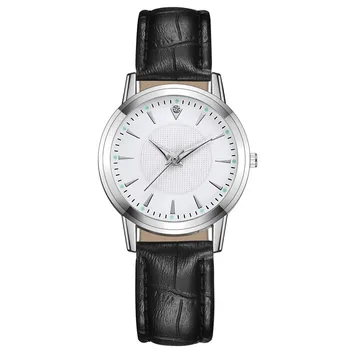Ceasuri De Lux Cuarț Ceas Din Oțel Inoxidabil Casual, Cadran De Ceas Doamnelor Ceas Alb Negru Fata De Moda Curea Simplă Ceasuri